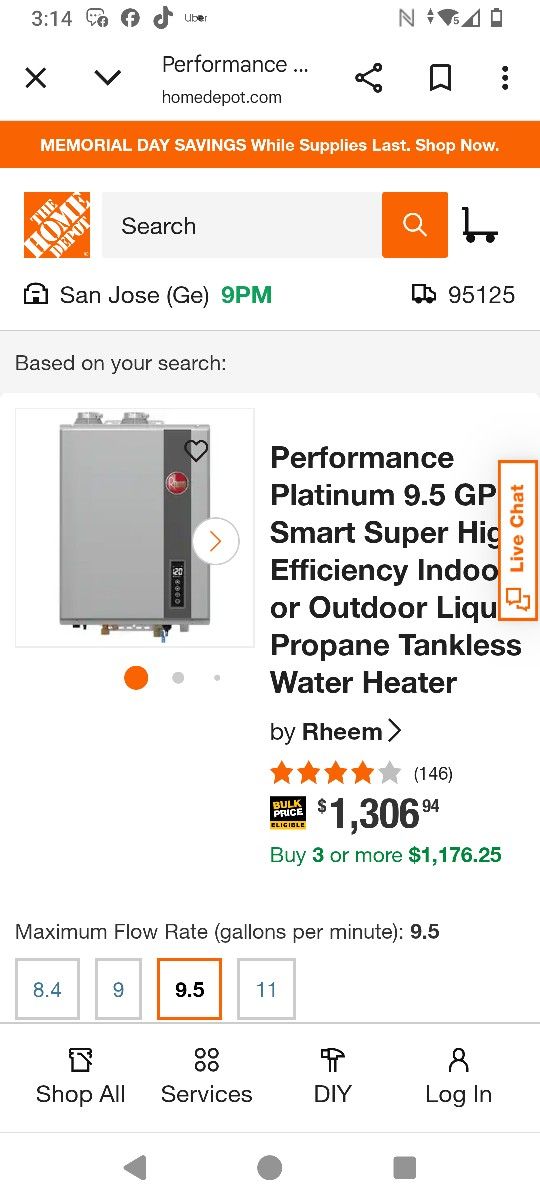 BRAND NEW Condensing Tankless Water Heater