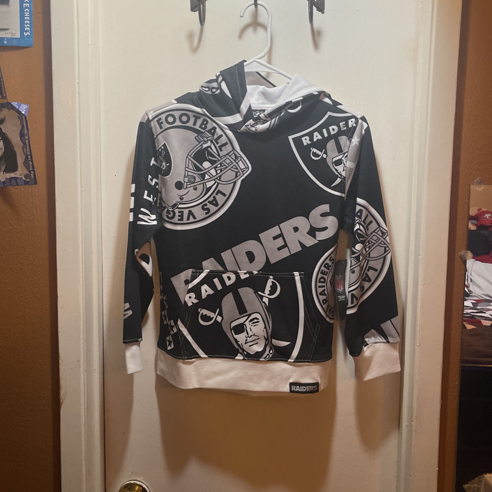 NFL, Unisex Youth, LV Raiders, Black With White/Gray Logos