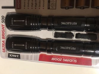 Two LED flashlights with batteries