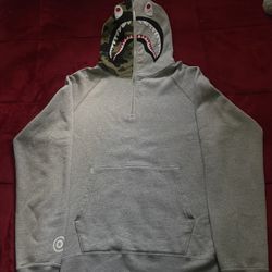 Grey/camo Bape Half Zip Up 