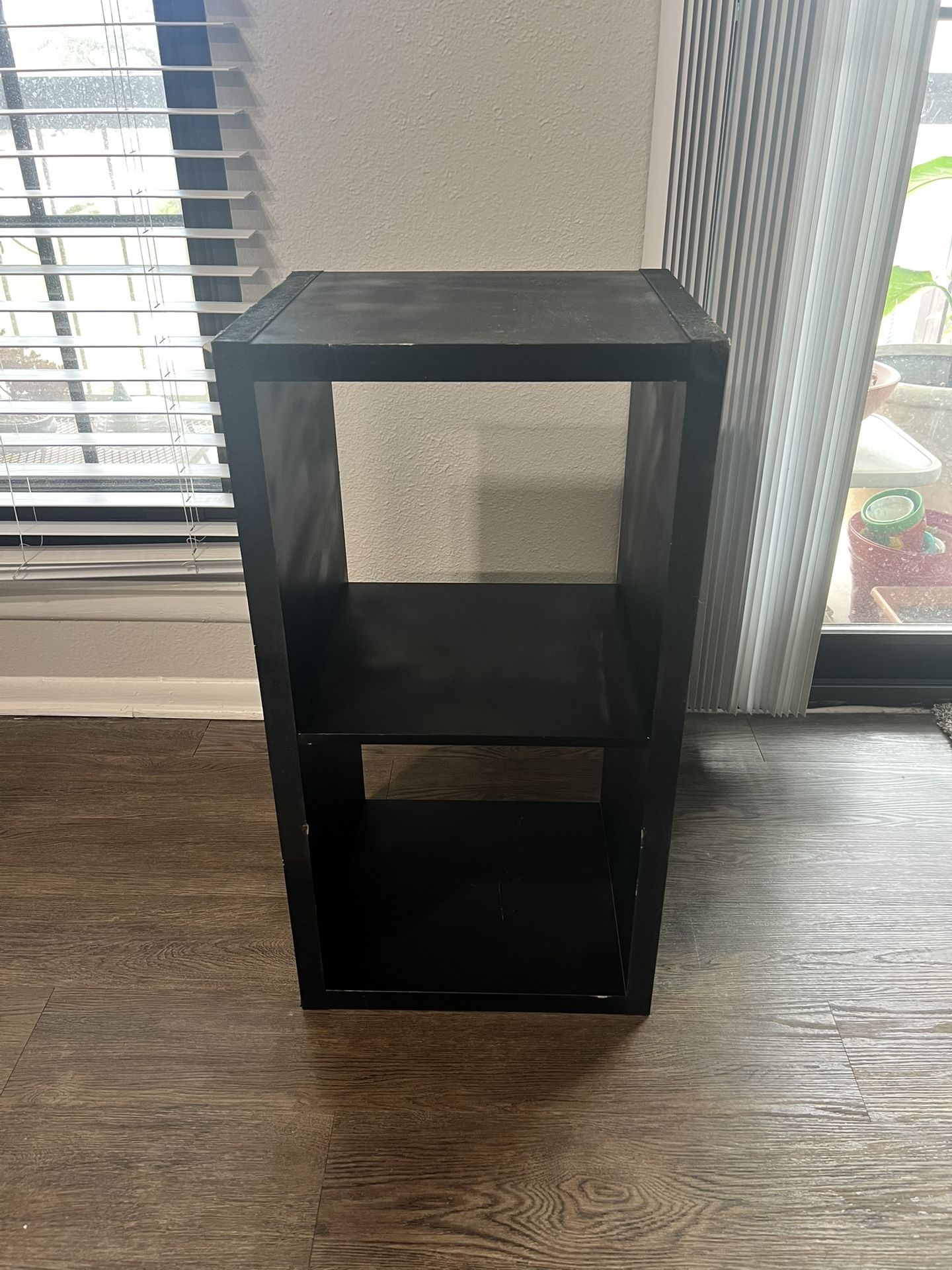 Black 2-Shelf Storage Stand – Great for DIY or Garage Use