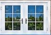 White Double Window Frame