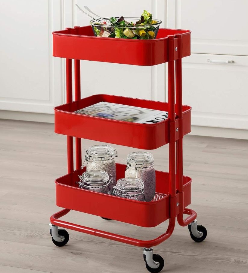 IKEA RÅSKOG Utility cart, Red