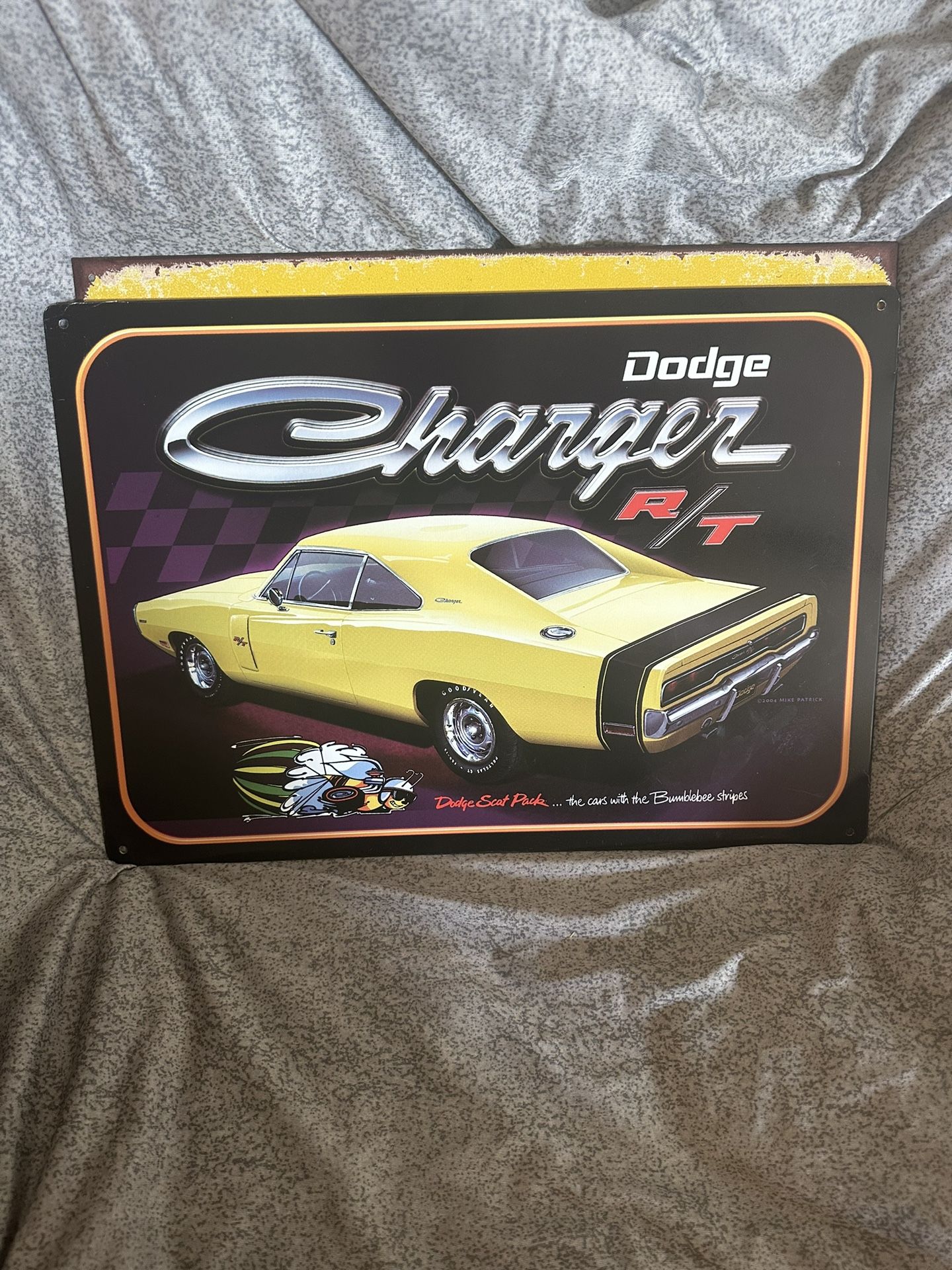 Dodge charger metal sign