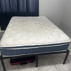 Queen size mattress with frame