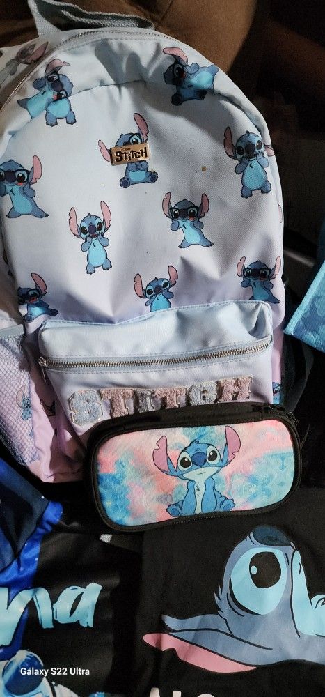 Stictch Back Pack And Pencil Pouch