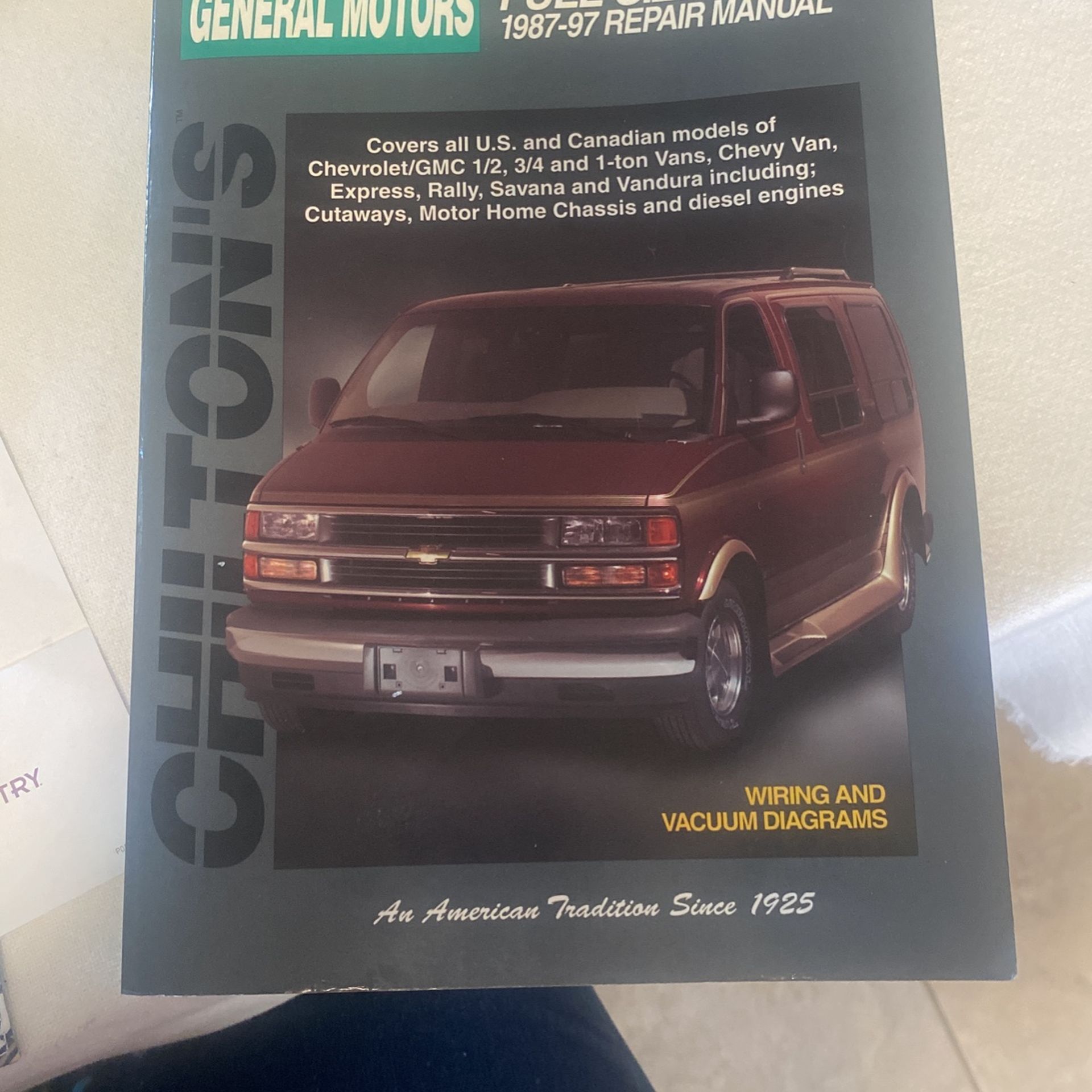 GM Full-Size Van Repair Manual 1987-97