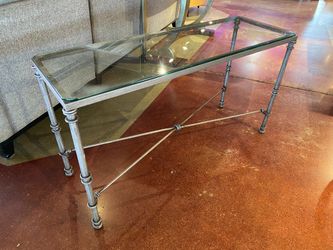 PIER 1 Medici Collection Pewter Iron Console Table