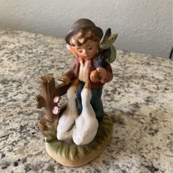 Boy With Ducks Porcelain