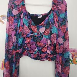 Blusa Floreada Multicolor