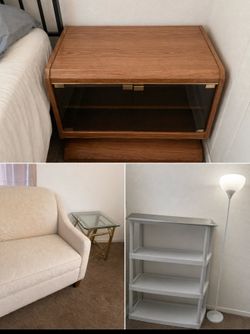 Small cabinet and shelves