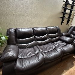 Leather Couches/bed