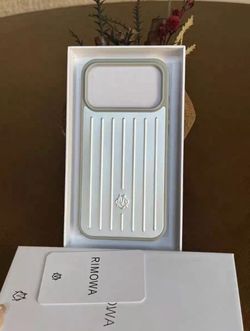 RIMOWA iPhone Case Silver Aluminum For iPhone 17 Pro Max – Authentic