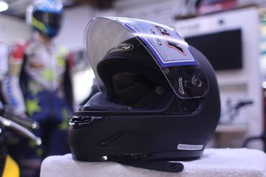 Black YS HJC Motorcycle Helmet