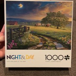 Buffalo Puzzles 1000 Piece Night & Day Theme - Countryside