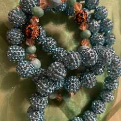 Turquoise Bling Bracelet Set