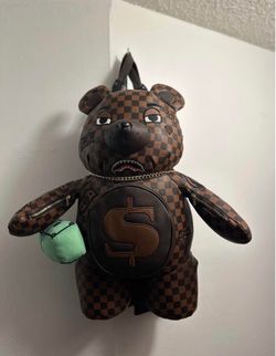 Sprayground Bear Backpack Brown Checkered