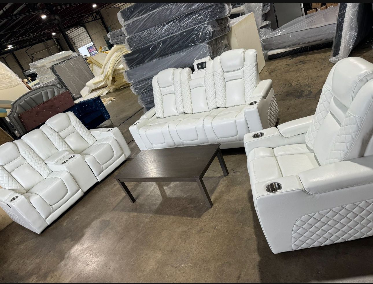 New Three Piece Sectional With Free Delivery 