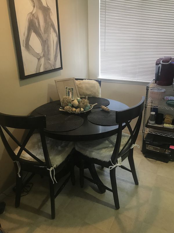 Black Round Kitchen Table For Sale In Palo Alto Ca Offerup