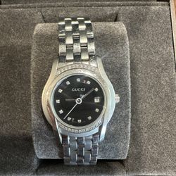 Authentic Gucci Watch With Diamond Accent(Women)