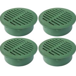Round Grate Drain Covers (17ct) Green/Black