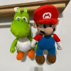 Super Mario Brother Luigi And Mario 18” Plush Backpack 