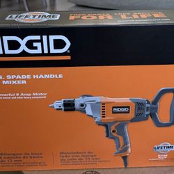 RIDGID 9 Amp Corded 1/2 in. Spade Handle Mud Mixer
