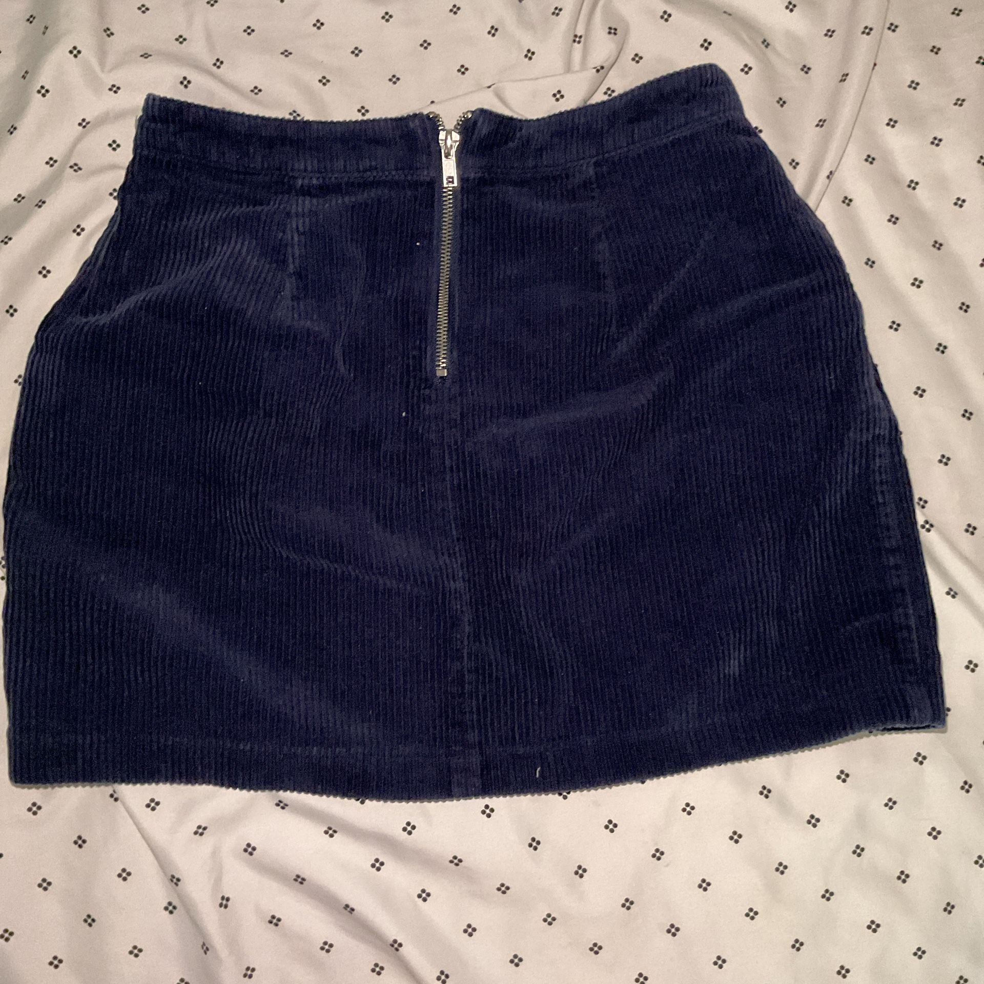 Blue Corduroy Skirt