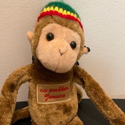 Stuffed monkey from Jamaica