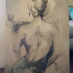 Female Backless Canvas Print