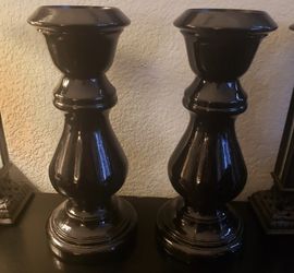 Black Candle Holders