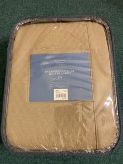 Vera Wang King luxury knit blanket - brown
