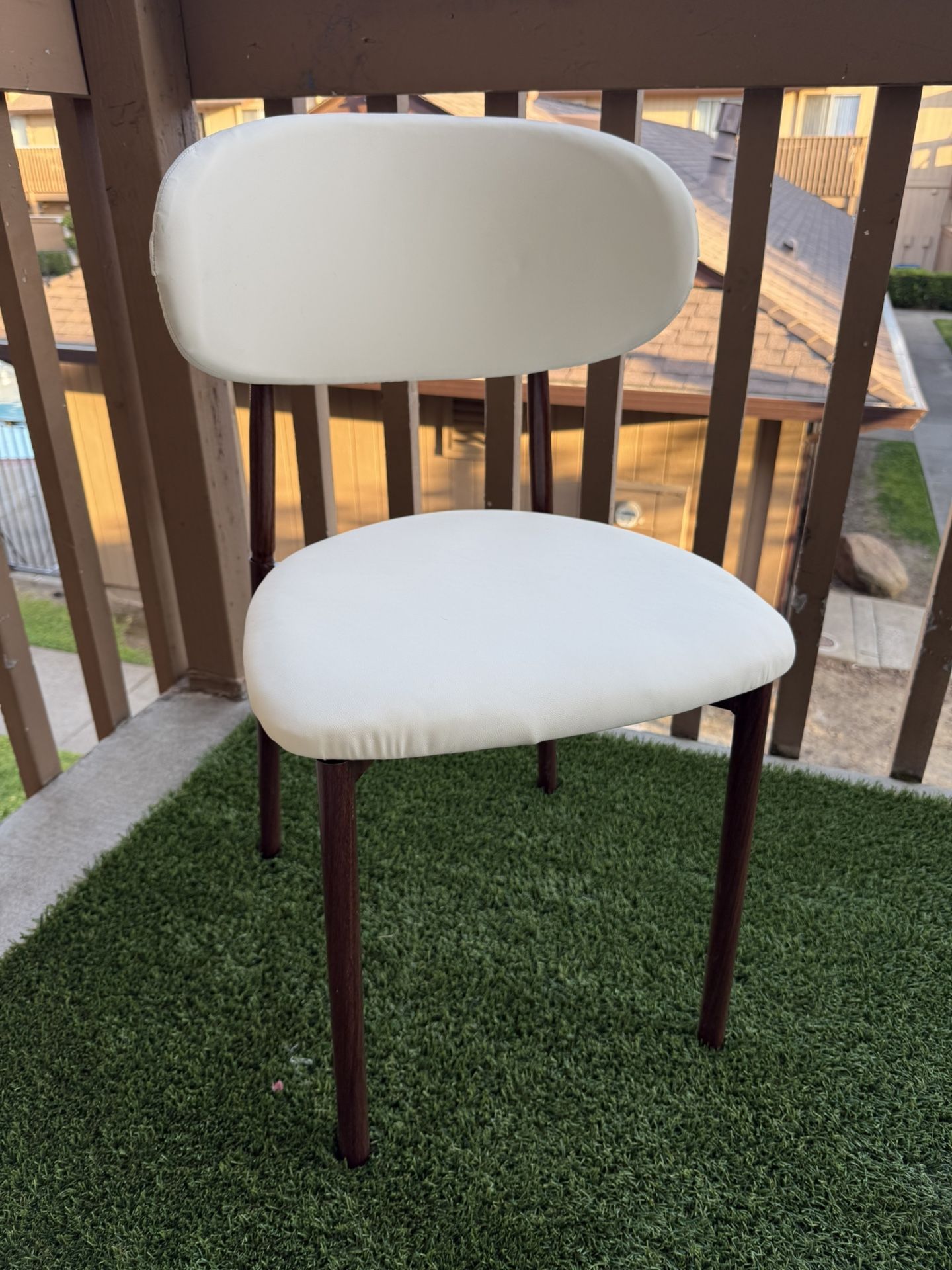 4 Modern Leather Dining Chairs 