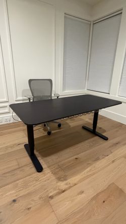 IKEA standing desk + Haworth office chair