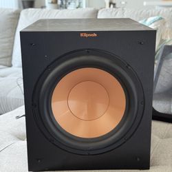 Klipsch R-12SW Powerful Deep Bass Front Firing 12" Copper-Spun Driver 400W Digital Power Subwoofer 14" X 18.5" X 16"