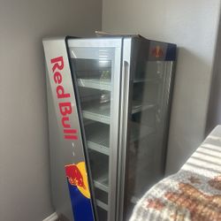 Large Red Bull Fridge 