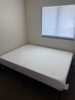 Queen size mattress & Queen bed frame (metal 16inch high)
