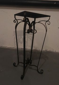 Metal stand / metal/ 27” h / 12”x 12” top