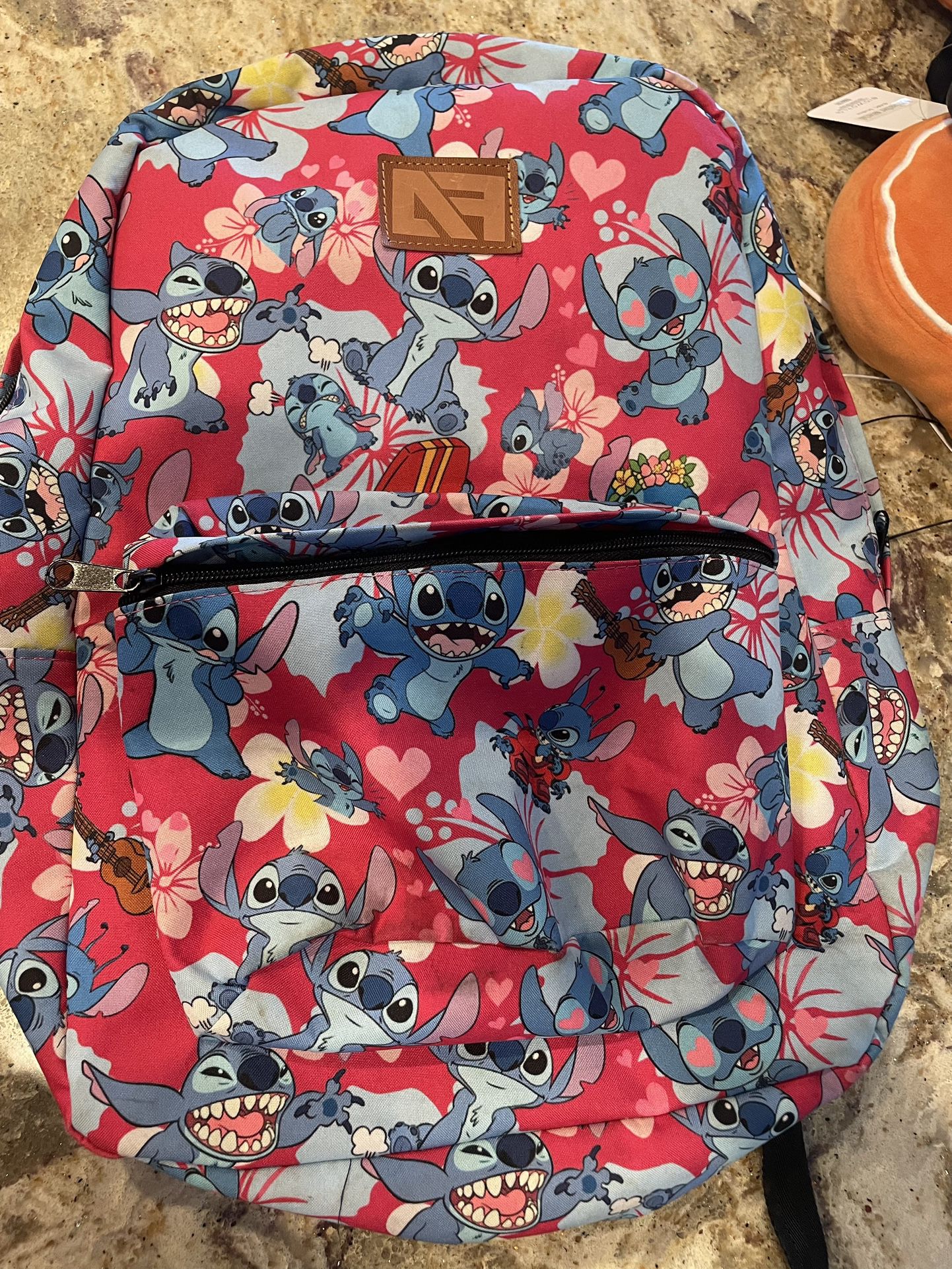 Lilo And Stitch Hawaiian Pink Flower Backpack Asian Faces Brand Rare