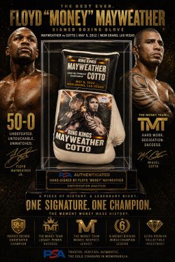 🔥 PSA AUTHENTICATED – FLOYD “MONEY” MAYWEATHER SIGNED GLOVE 🔥🥊 MAYWEATHER vs COTTO