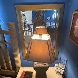 Two lamps and two mirrors identical