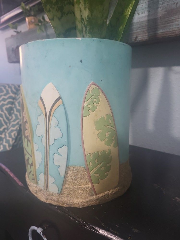 Cute Ceramic Large Vase Or Waste Basket Or  Plant Holder 