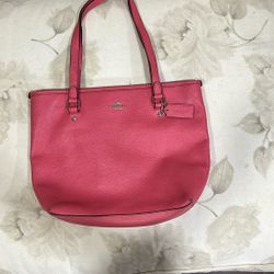 Coach Leather Pink Shoulder Bag. Style 57789 
