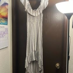 Black And White High Low Dress 