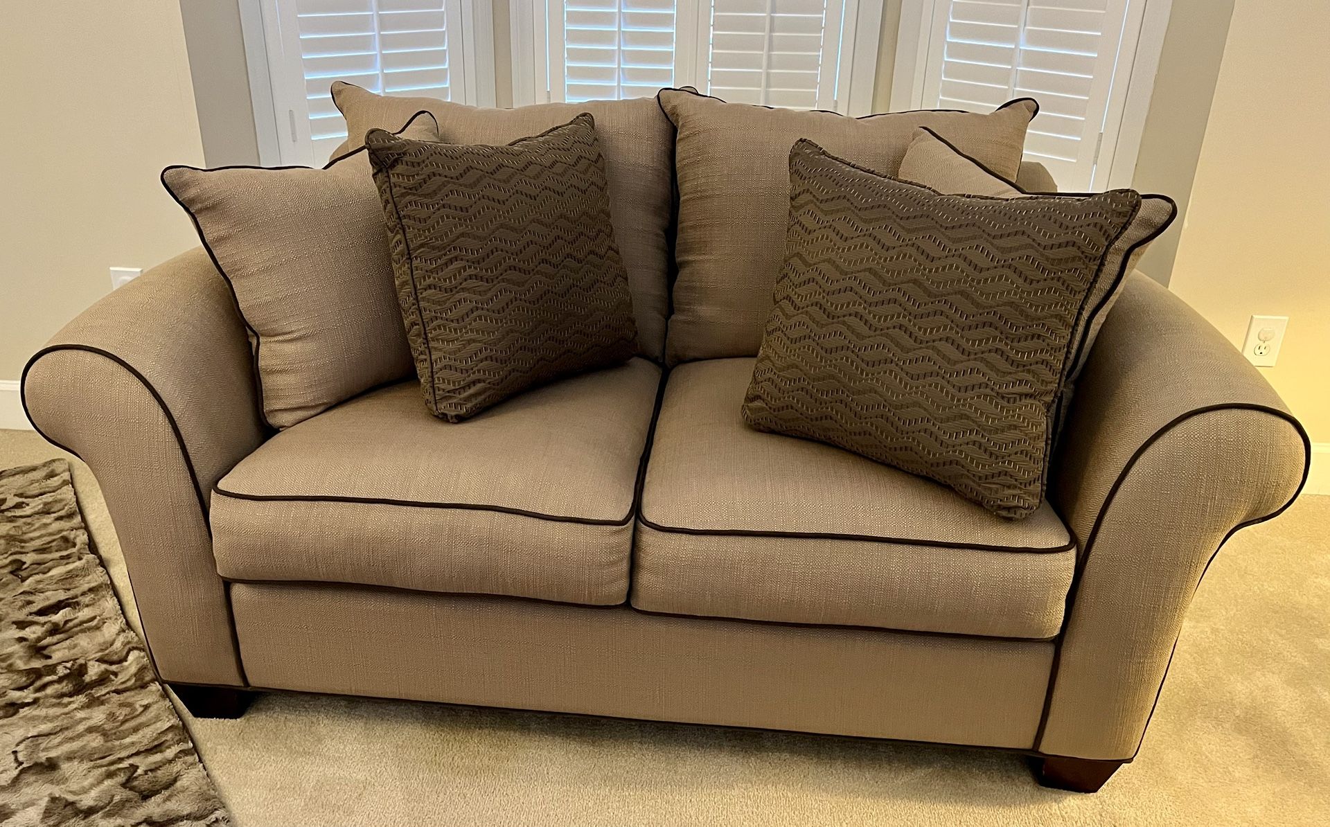 Tan 6-seat Sofa Set
