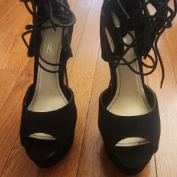 Black Platform Heels/ Pumps Ann Michelle -Real Love 