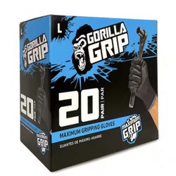 Gorilla Grip 20 Pairs Gripping Gloves Size L – Never Slip Tech