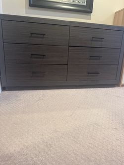 Gray Dresser and Night Stand