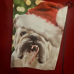 Christmas Yard Flag Stake 