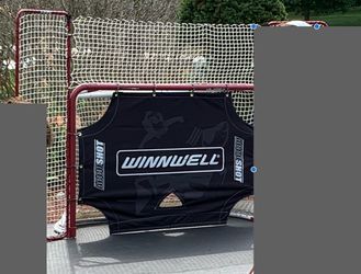 Hockey Net with Backstop and WinnWell Shooting Target set
